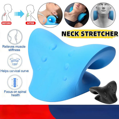 Neck Shoulder Relaxer Stretcher Massage Pillow Cervical Chiropractic Traction Device