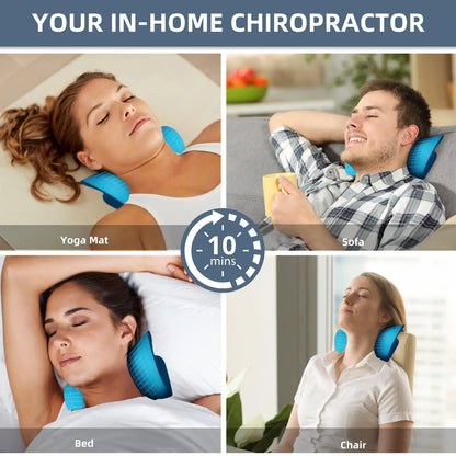 Neck Shoulder Relaxer Stretcher Massage Pillow Cervical Chiropractic Traction Device